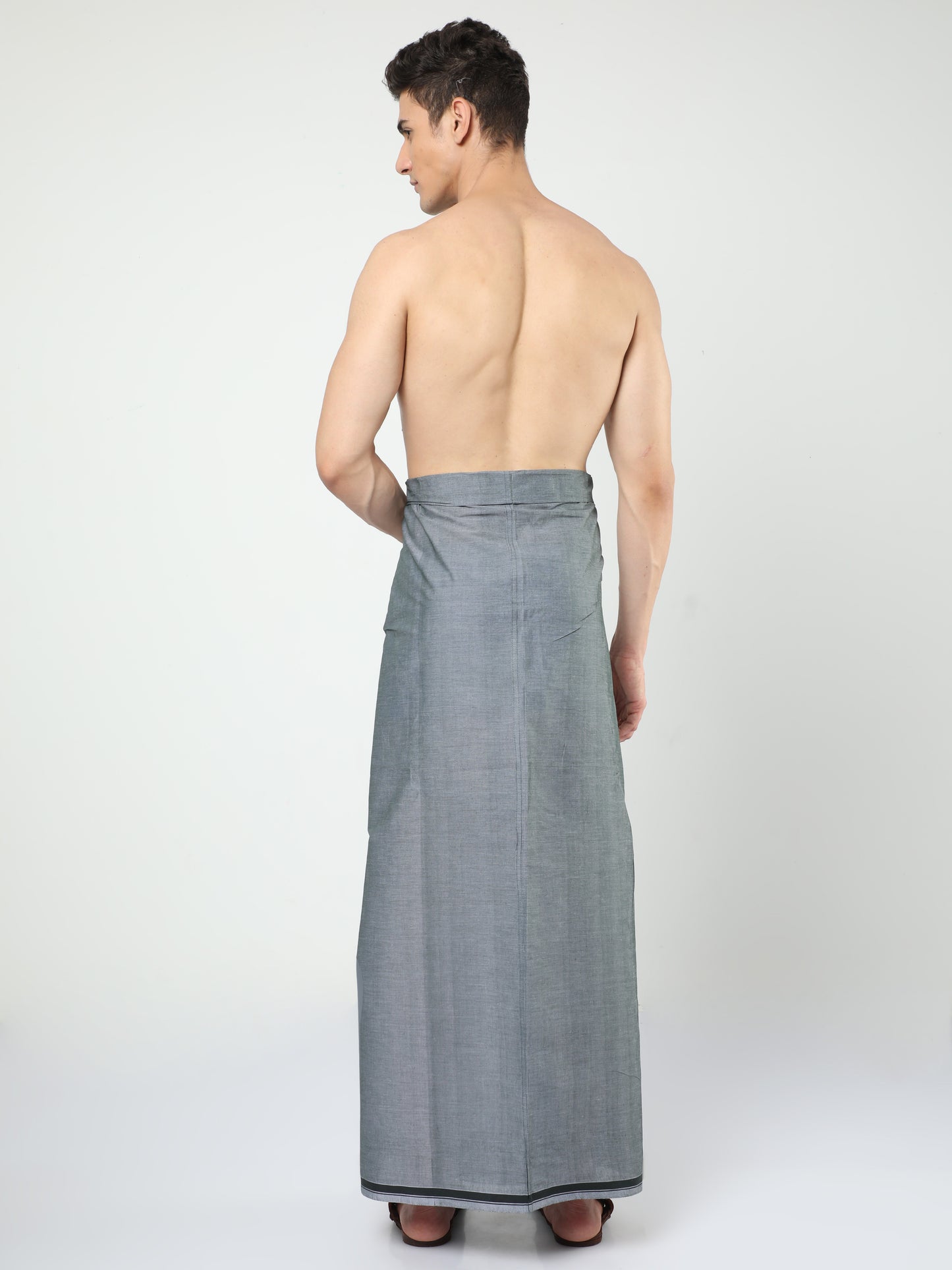 Urban Lungi - Premium Cotton - Classic Plain Light Green Lungi Unstiched