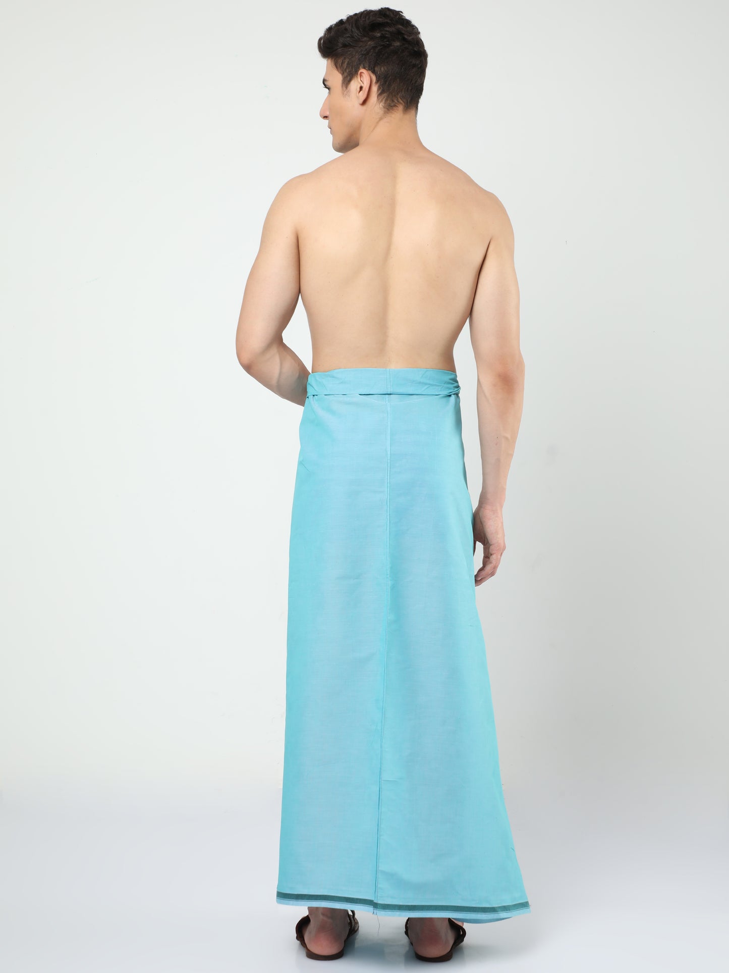 Urban Lungi - Premium Cotton - Classic Plain Light Green Lungi
