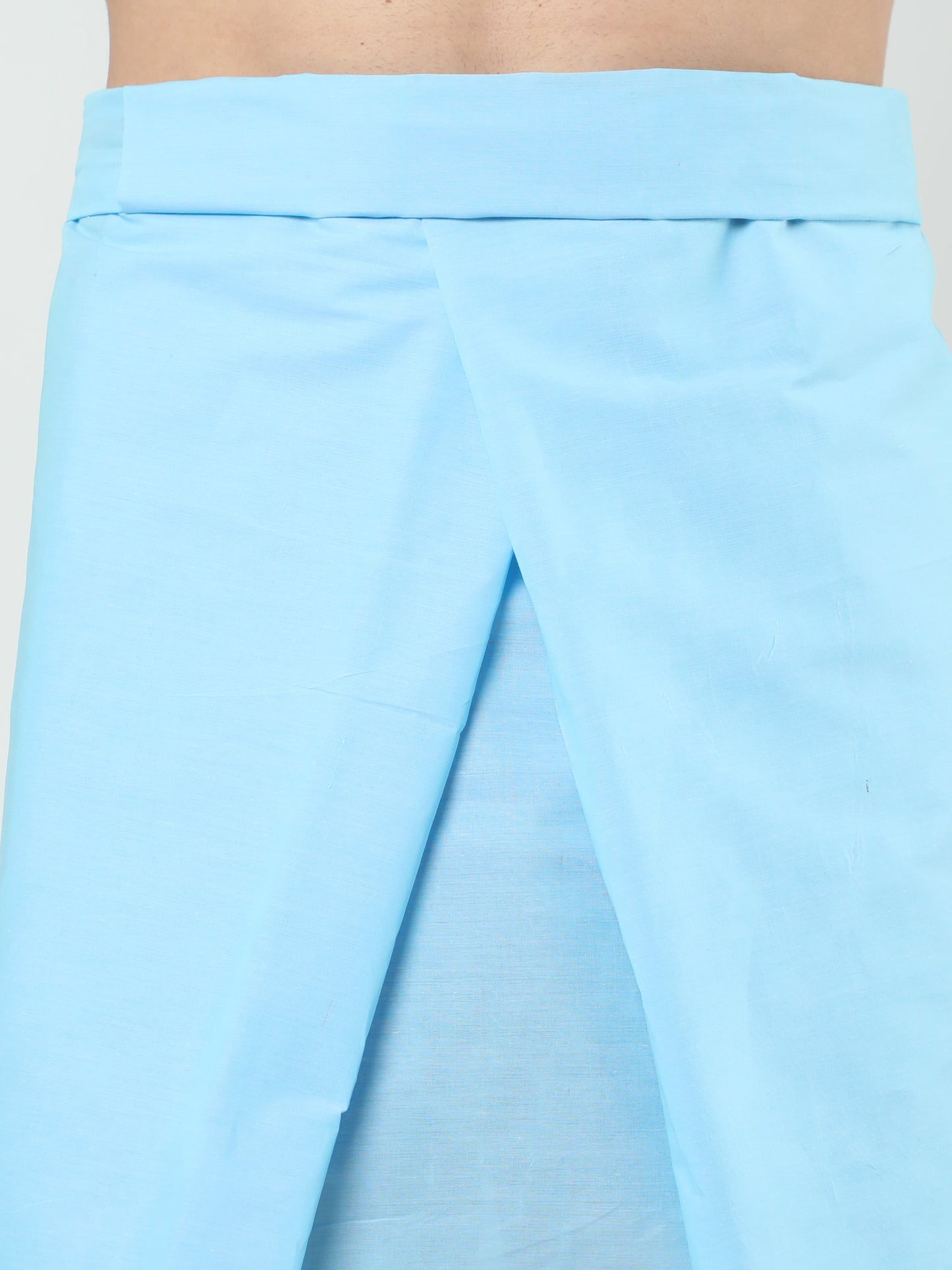 Urban Lungi - Premium Cotton - Classic Plain Light Blue Lungi Unstiched