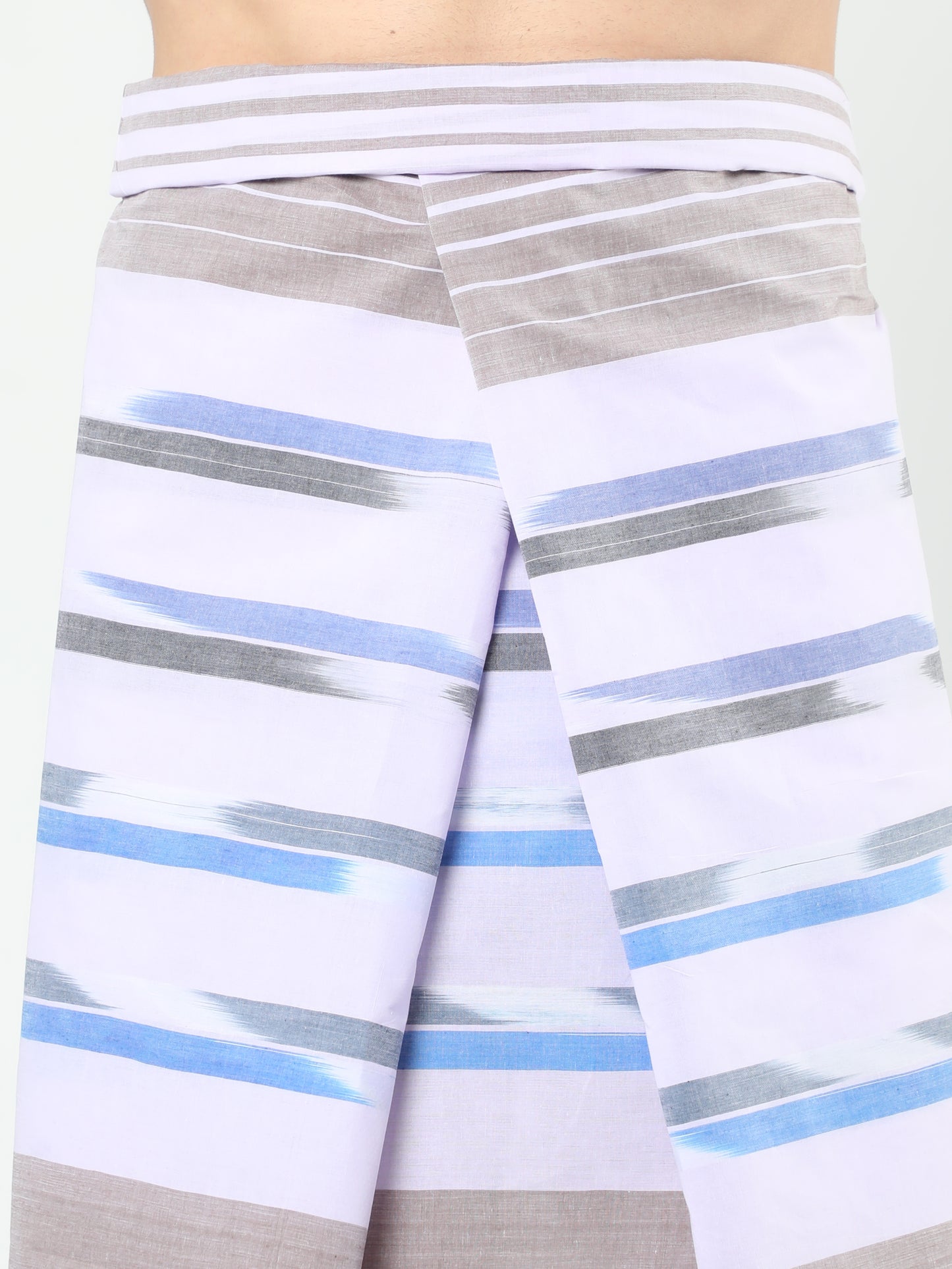 Urban Lungies - Premium Cotton - White Katari Lungi Unstitched