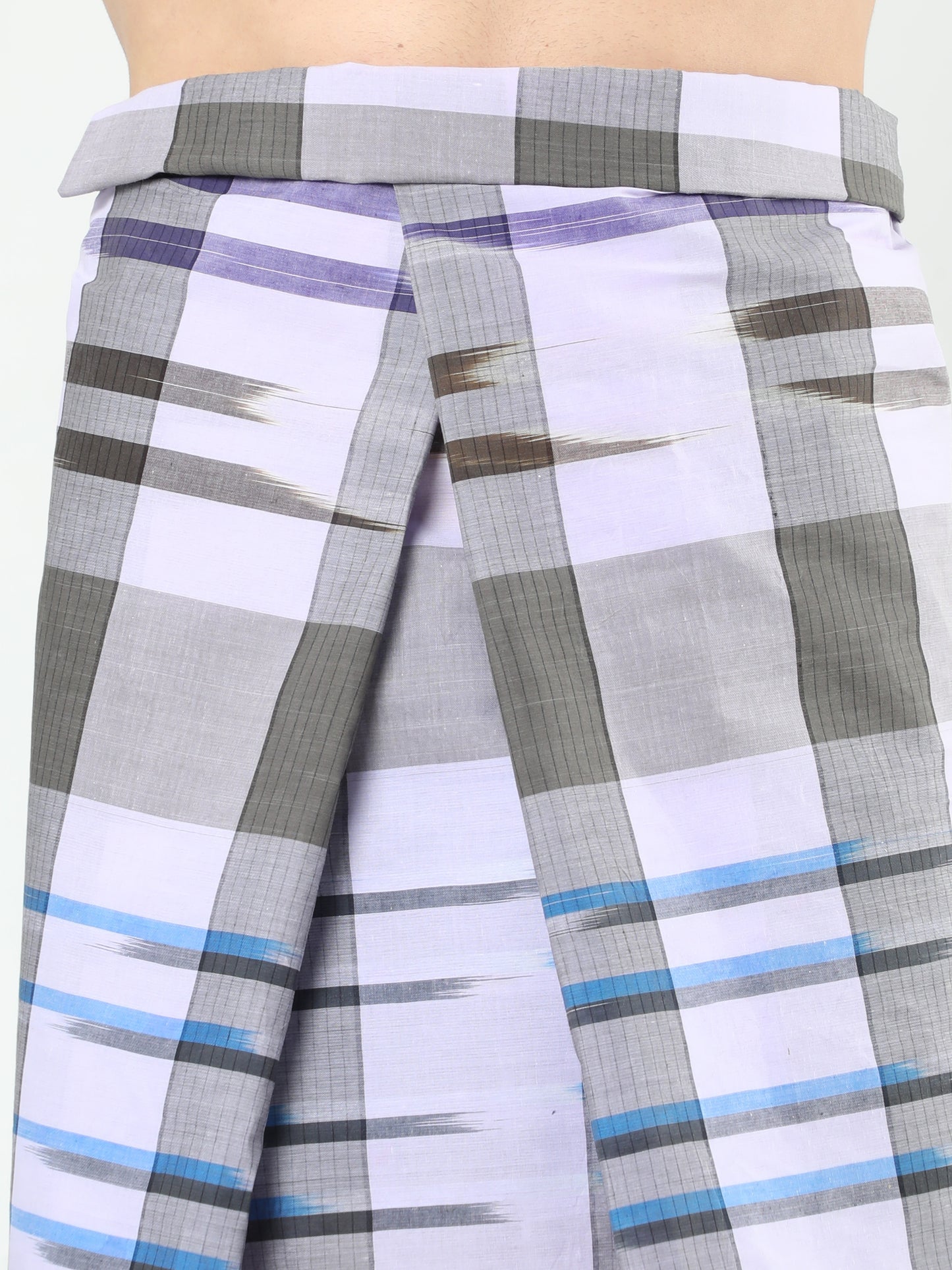 Urban Lungi - Premium Cotton - Green Katari Lungi Unstiched