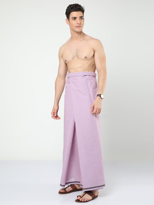 Urban Lungi - Premium Cotton - Classic Plain Purple Lungi