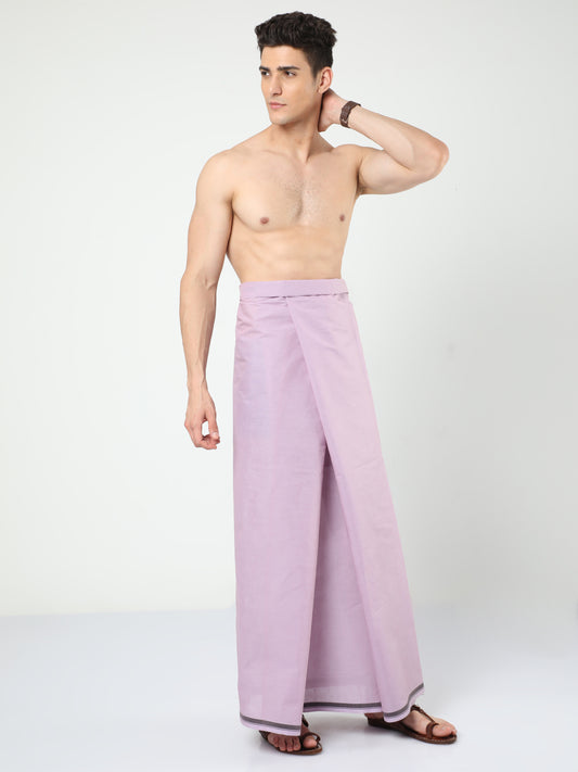 Urban Lungi - Premium Cotton - Classic Plain Purple Lungi