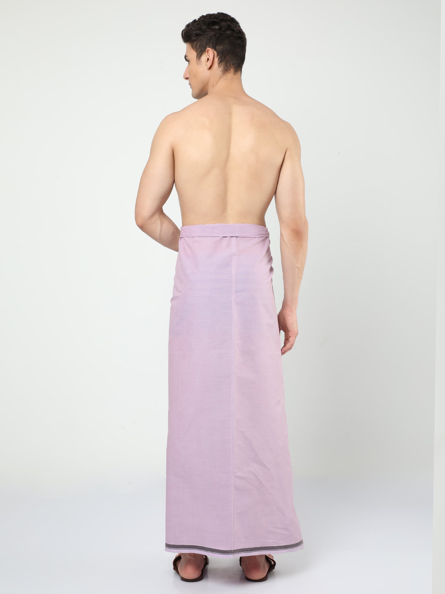 Urban Lungi - Premium Cotton - Classic Plain Purple Lungi