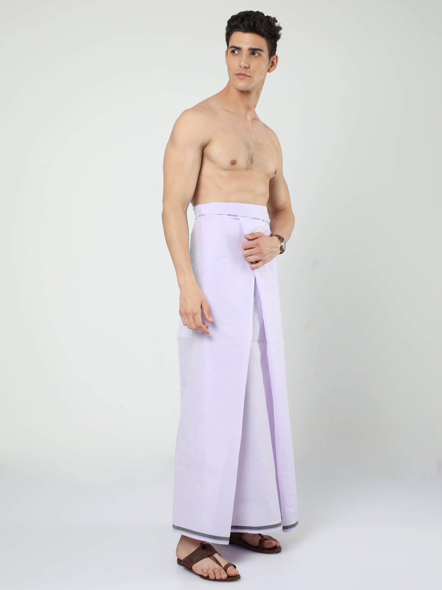 Urban Lungi - Premium Cotton - Green and White Checks Lungi Unstiched